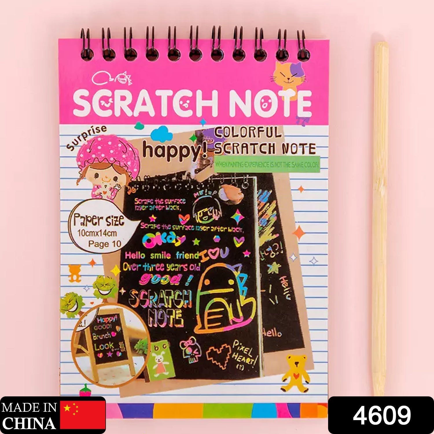 Rainbow scratch art paper book, 10 pages, single pack Rainbow scratch art paper book, 10 pages, single pack